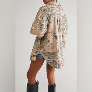 Free People Ruby West Coast Bandana Print Jacket NWT SIZE L
